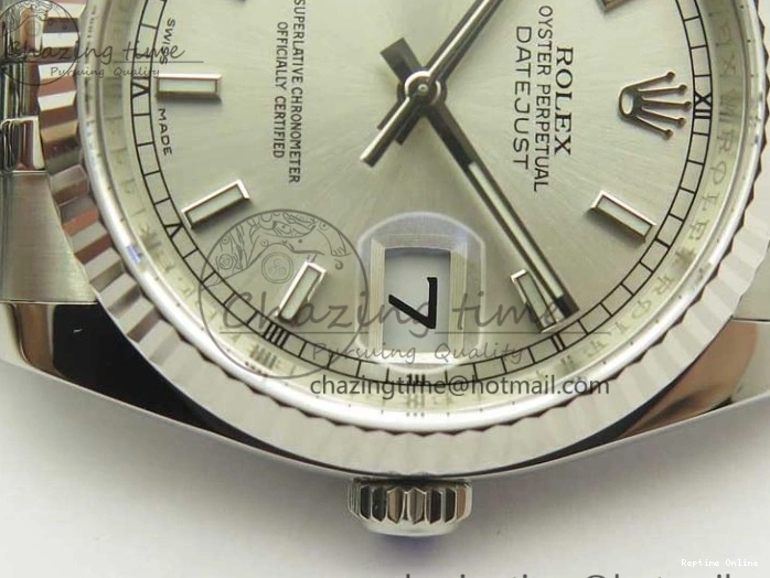 0104 DateJust 36 SS 116234 ARF 1:1 Best Edition 904L Steel Silver Dial on Jubilee Bracelet SH3135 V BestValue 3390